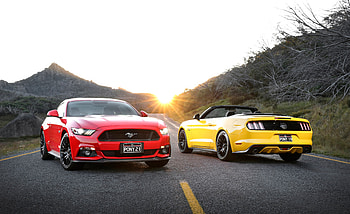 Red And Blue Ford Mustang, red, blue, ford-mustang, ford, mustang HD wallpaper