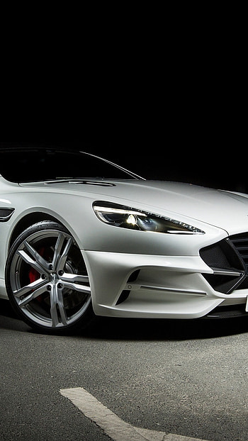 Luxury Car, Aston Martin, White Car, white ca HD phone wallpaper