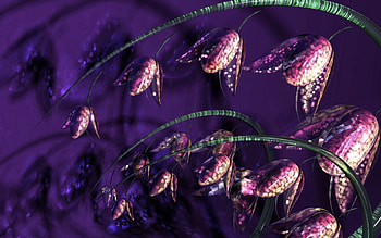 Abstract, Flowers, Art, Bluebells, Sparks, Glass HD wallpaper