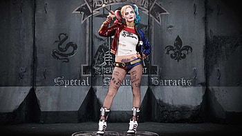 Harley Quinn Poster, suicide-squad, movies, 2016-movies, harley-quinn HD wallpaper