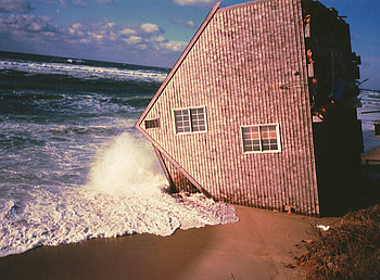 You Were Warned :P, sea, architecture, graphy, house, waves, storms, clouds, sky, ocean HD wallpaper