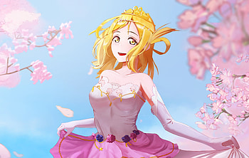 Mari Ohara, beautiful queen, anime girl HD wallpaper