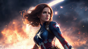 Peggy Carter As Captain America Unleashed, captain-america, superheroes, artwork, art, artist, deviantart HD wallpaper