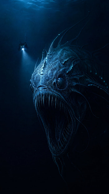 Abyssal Angler | Midnight Maw | Deep Sea | Submersive Predator HD phone wallpaper