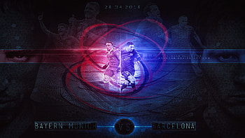 Barcelona vs Bayern Munich and stock HD wallpaper