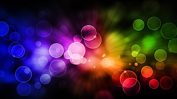Rainbow spheres, Abstract, , 3D, Sphere, Rainbow HD wallpaper