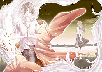 Natsume Yuujinchou, takashi, nyanko, natsume HD wallpaper