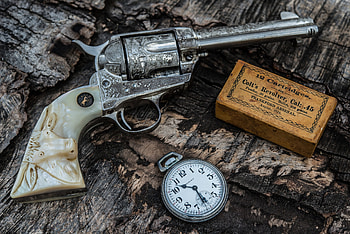 Vintage Revolver, old, Colt, revolver, weapon, gun, vintage HD wallpaper
