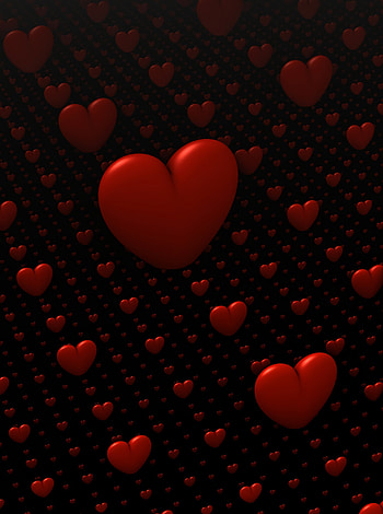 Hearts, Love, 3D HD phone wallpaper