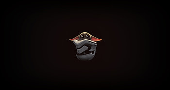 The Mandalorian Baby Yoda Minimal , the-mandalorian, baby-yoda, tv-shows, minimalism, minimalist HD wallpaper