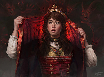 Veil of Protection, dark, woman HD wallpaper
