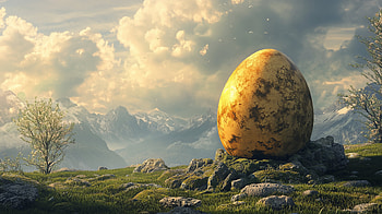 Dragon Egg Fantasy, fantasy, egg, Dragon Egg!, fantasy egg, landscape, fantasy landscape HD wallpaper