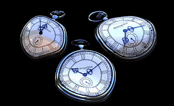 Time Warp, warped, time, bent, clocks HD wallpaper