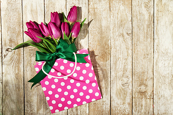 Happy Mother's Day!, tulip, dot, valentine, pink, day, wood, flower, mother, card HD wallpaper