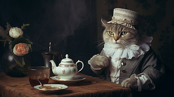 Cat Vintage, cat, vintage, AI Art HD wallpaper