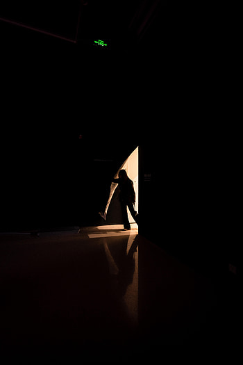 Dark, Shine, Light, Silhouette, Darkness, Human, Person, Output, Exit HD phone wallpaper