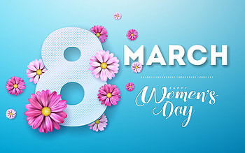 :), blue, day, pink, 8, flower, card, women, march HD wallpaper