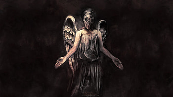 Doctor Who The Silence angels dark fallen wings fantasy evil scary spooky creepy horror fantasy mask art HD wallpaper