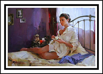 bedtime, women, bed, fantasy, abstract HD wallpaper