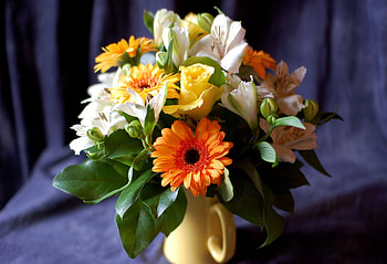 Flowers, Roses, Leaves, Gerberas, Alstroemeria, Bouquet HD wallpaper