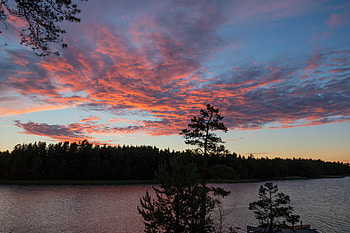 Nature, Rivers, Trees, Twilight, Clouds, Shore, Bank, Dusk HD wallpaper