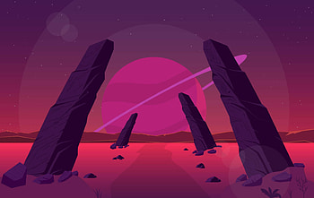 memories of red dwarf, stone, saturnalia, henge, red HD wallpaper