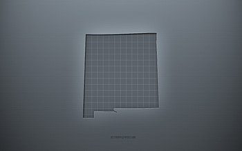 New Mexico map, gray creative background, New Mexico, USA, gray paper texture, American states, New Mexico map silhouette, map of Georgia, gray background, New Mexico 3d map HD wallpaper