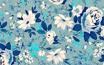 Floral , abstract, blue, white, pretty, floral, cyan, flowers HD wallpaper