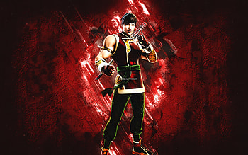 Fortnite Shang Chi Skin, Fortnite, main characters, red stone background, Shang Chi, Fortnite skins, Shang Chi Skin, Shang Chi Fortnite, Fortnite characters HD wallpaper