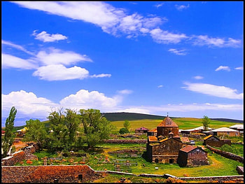 Landscape, Houses, Sky HD wallpaper
