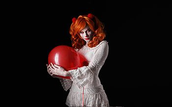 It movie, cosplay girl clown, girl model HD wallpaper