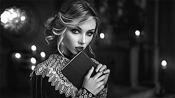 ღ, Woman, Beauty, Look, Book HD wallpaper