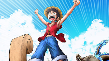 Monkey D. Luffy Clouds Blue Sky Background One Piece HD wallpaper