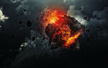 Burning, Asteroid HD wallpaper