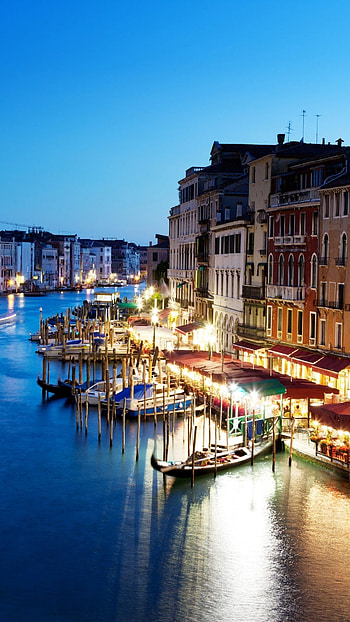Venice's magic, Galaxy Note , Nighttime beauty, Captivating views HD phone wallpaper