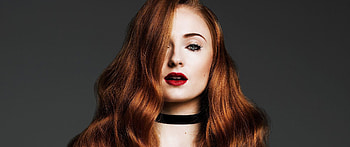 Sophie Turner, Redhead beauty, , Striking portrait HD wallpaper
