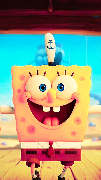 spongebob, happy HD phone wallpaper