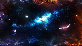 Universe, Stars, Multicolored, Motley, Nebula, Galaxy HD wallpaper