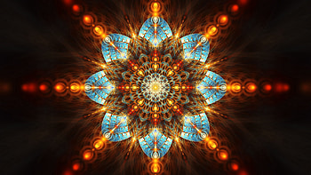 Abstract, Flower, Pattern, Fractal, Symmetry HD wallpaper