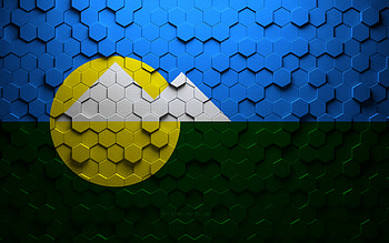 Flag of Montes Claros, honeycomb art, Montes Claros hexagons flag, Montes Claros 3d hexagons art, Montes Claros flag HD wallpaper