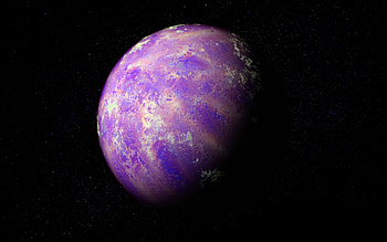 Purple Planet With Stars, planet, stars, dark, black, digital-universe, artist, artwork, digital-art HD wallpaper