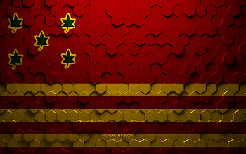 Flag of Ilheus, honeycomb art, Ilheus hexagons flag, Ilheus 3d hexagons art, Ilheus flag HD wallpaper