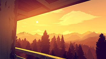 Firewatch sunset , Gaming HD wallpaper