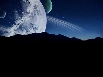 Cold, planets, planet, moon, space, mountains, dark, moons HD wallpaper
