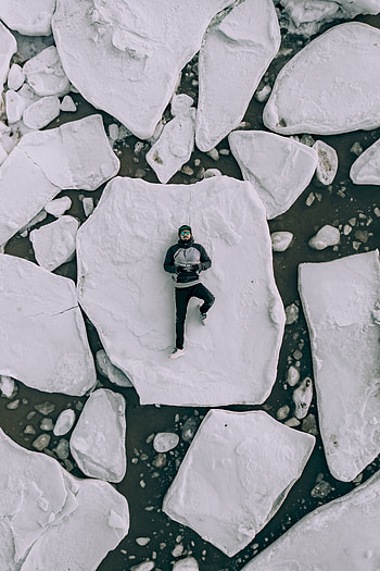 Winter, Nature, Ice, Snow, Journey, Human, Person, Ice Floes HD phone wallpaper