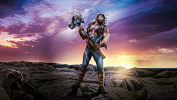 Thor Love And Thunder Strikes , thor, superheroes, artwork, artist, art, digital-art HD wallpaper