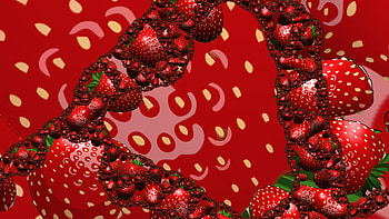 Trippy Psychedelic Fractal, trippy, psychedelic, aesthetic, strawberry, Abstract, fractal HD wallpaper