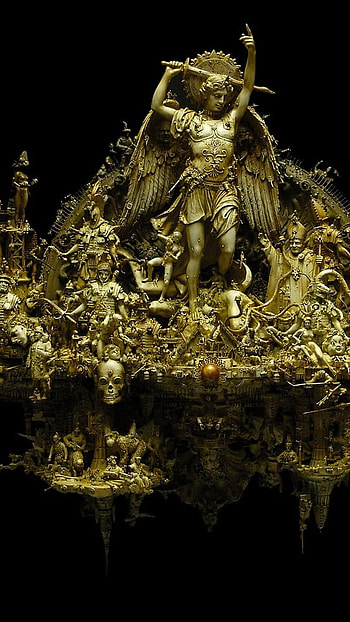 Assemblage, Chris Kuksi, Sculpture HD phone wallpaper