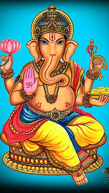 Ganpati , Lord Ganpati, Painting HD phone wallpaper