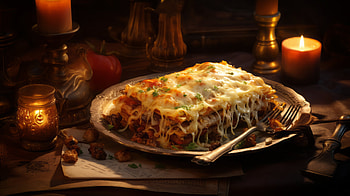 Homemade Lasagna Delight - AI Art, AI Art, food, lasagna HD wallpaper